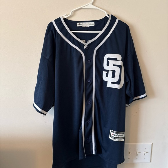Majestic Navy Blue Baseball Jersey with White Accents